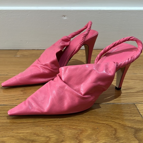 Bottega Veneta D’Orsay Pink Slingback Heels - Picture 4 of 8